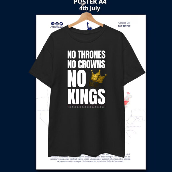 NoThrones No Crowns No Kings T-Shirt