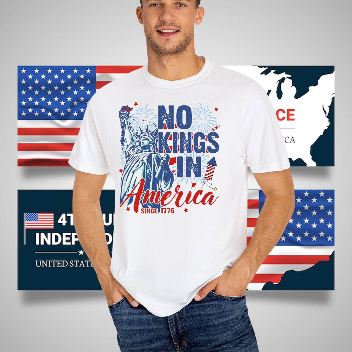 Official No Kings in America Since 1776 T-Shirt