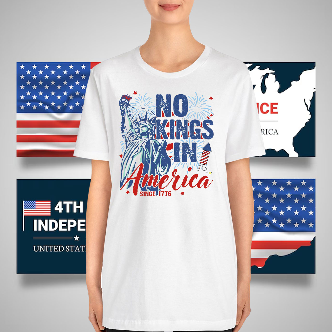 Official No Kings in America Since 1776 T-Shirt