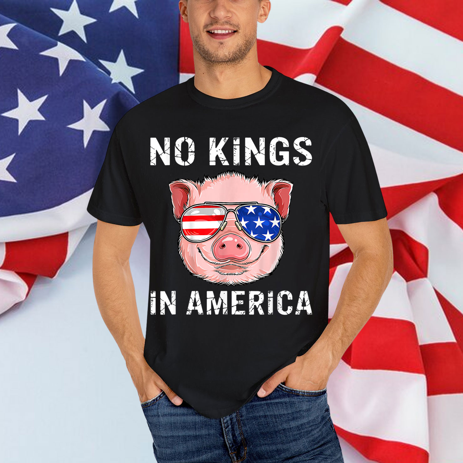 Patriotic Pro Democracy June 14 No Kings In America Shirt