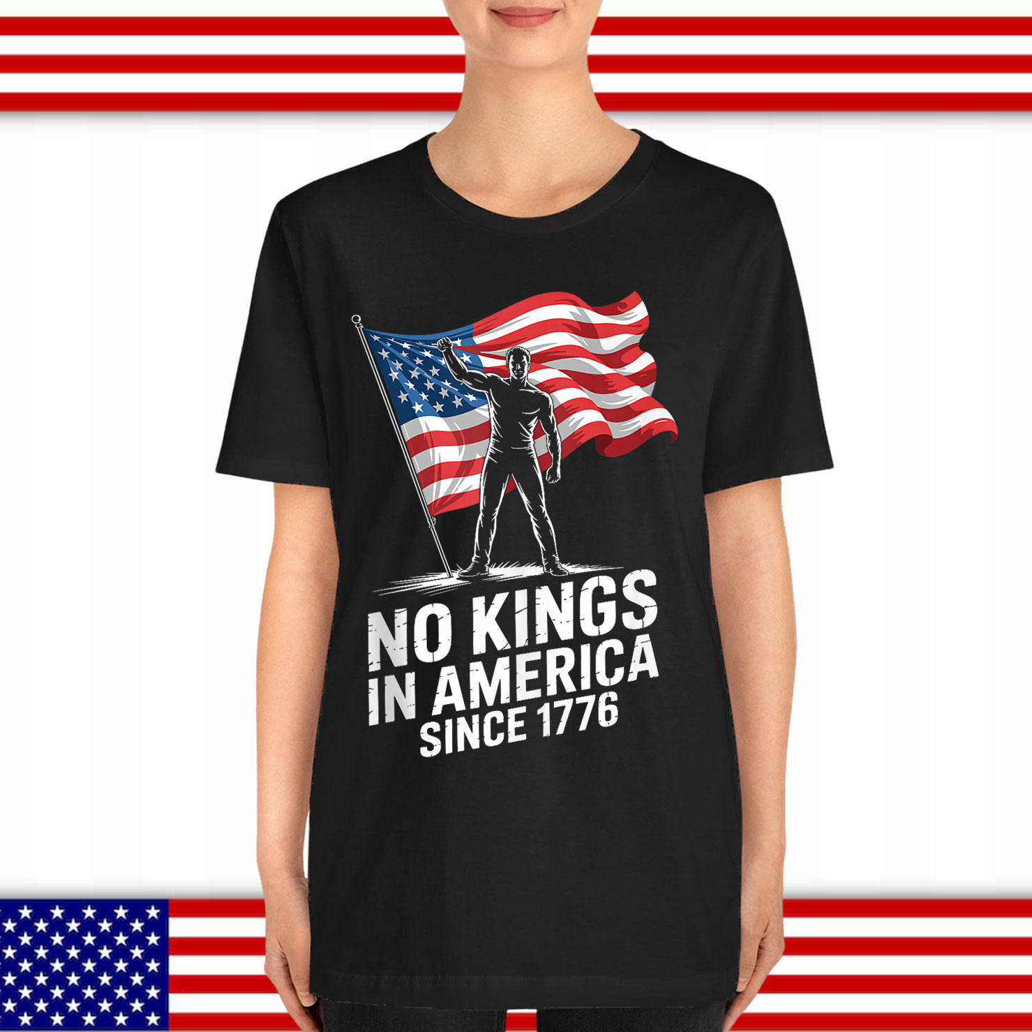 Patriotic USA American 4th Of July No Kings Shirt