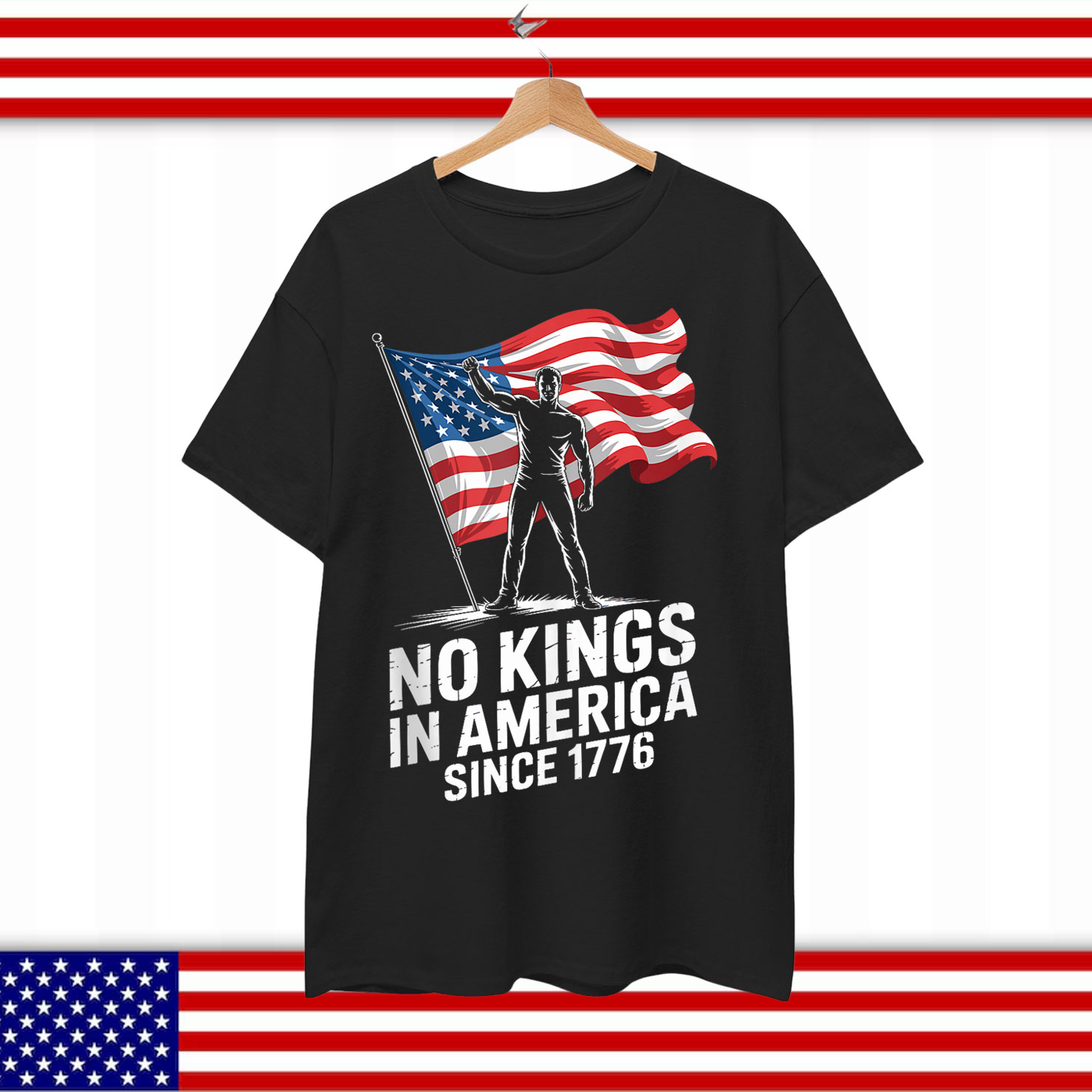 Patriotic USA American 4th Of July No Kings Shirt