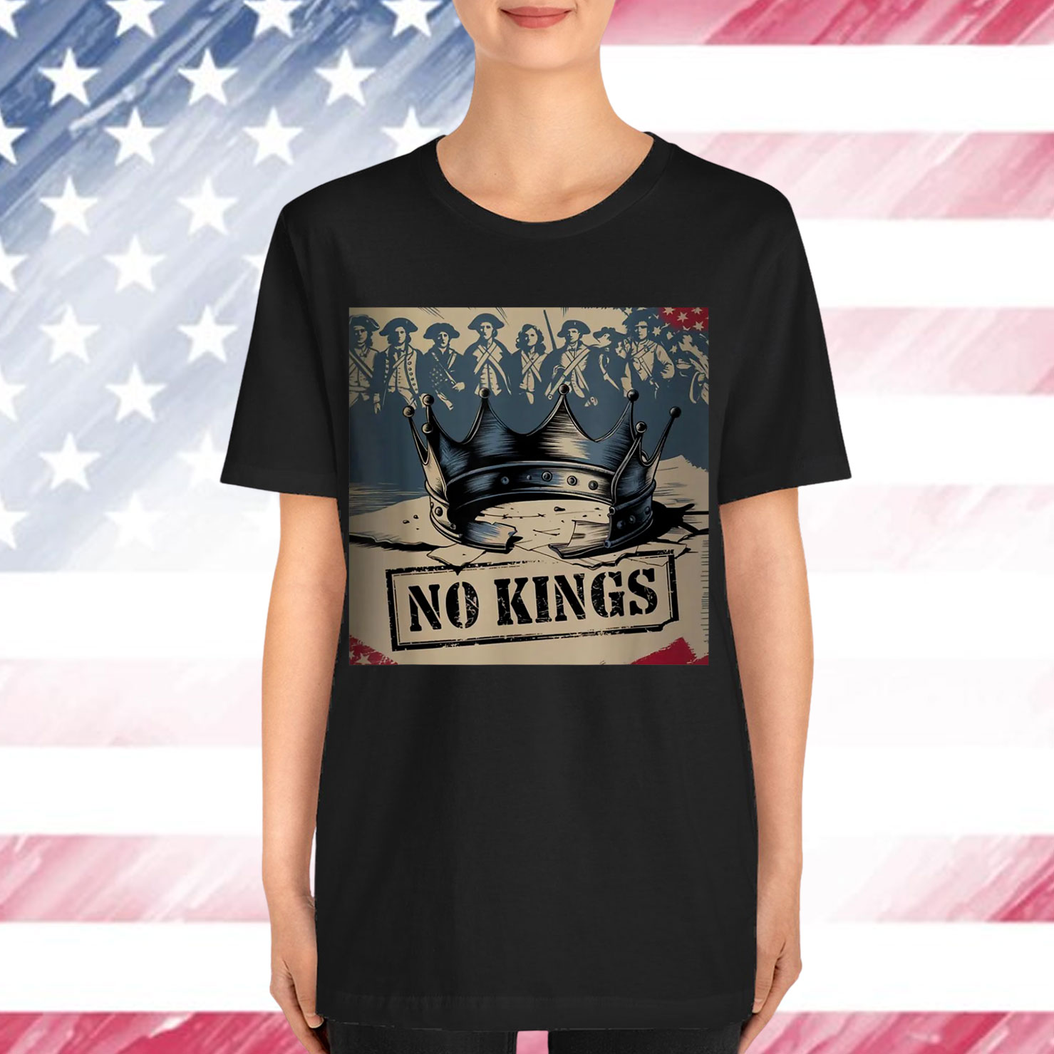 No Kings In America Political Humor Shirt