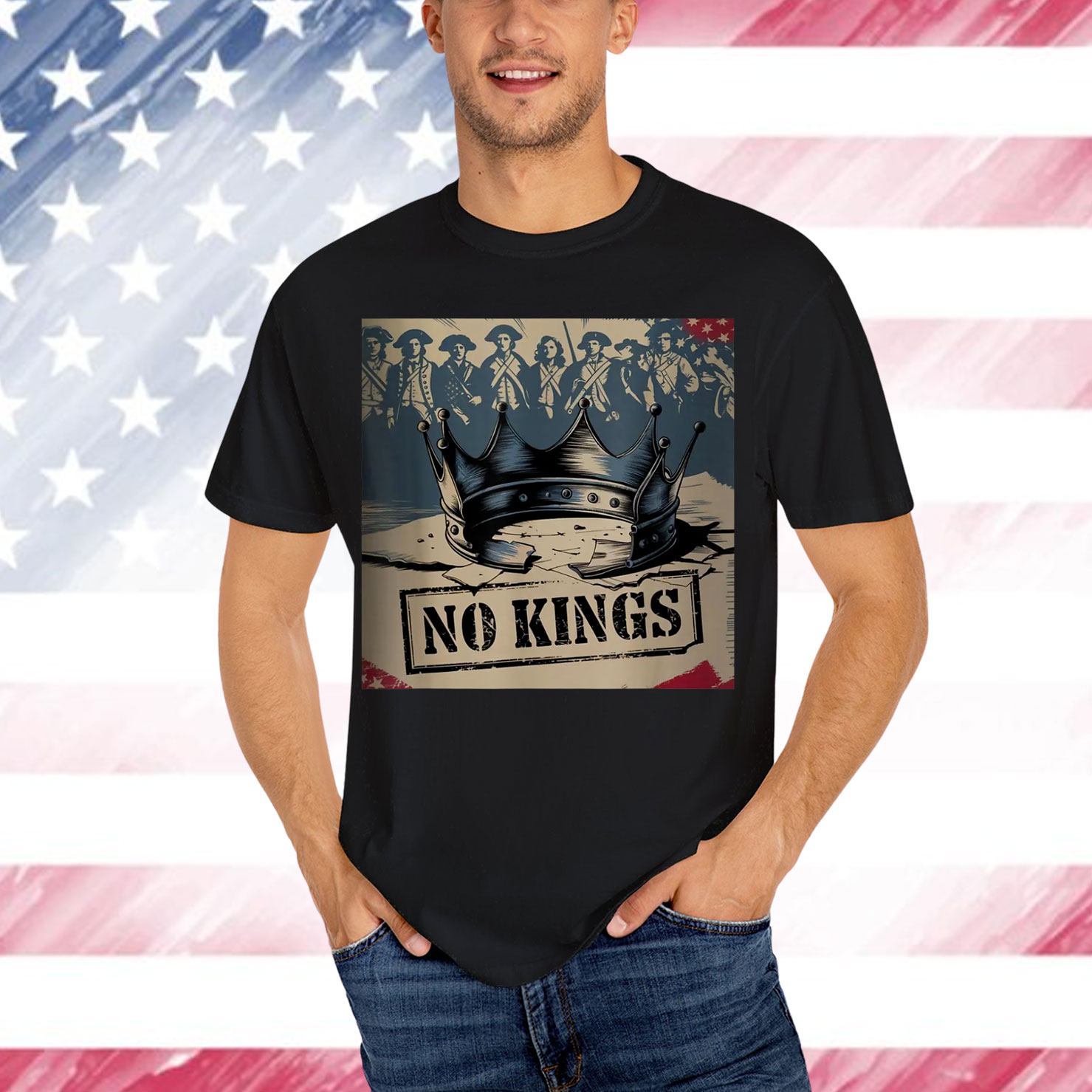 No Kings In America Political Humor Shirt