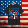 Rejecting Kings Since 1776 4th of July Patriotic Fist Floral Shirt