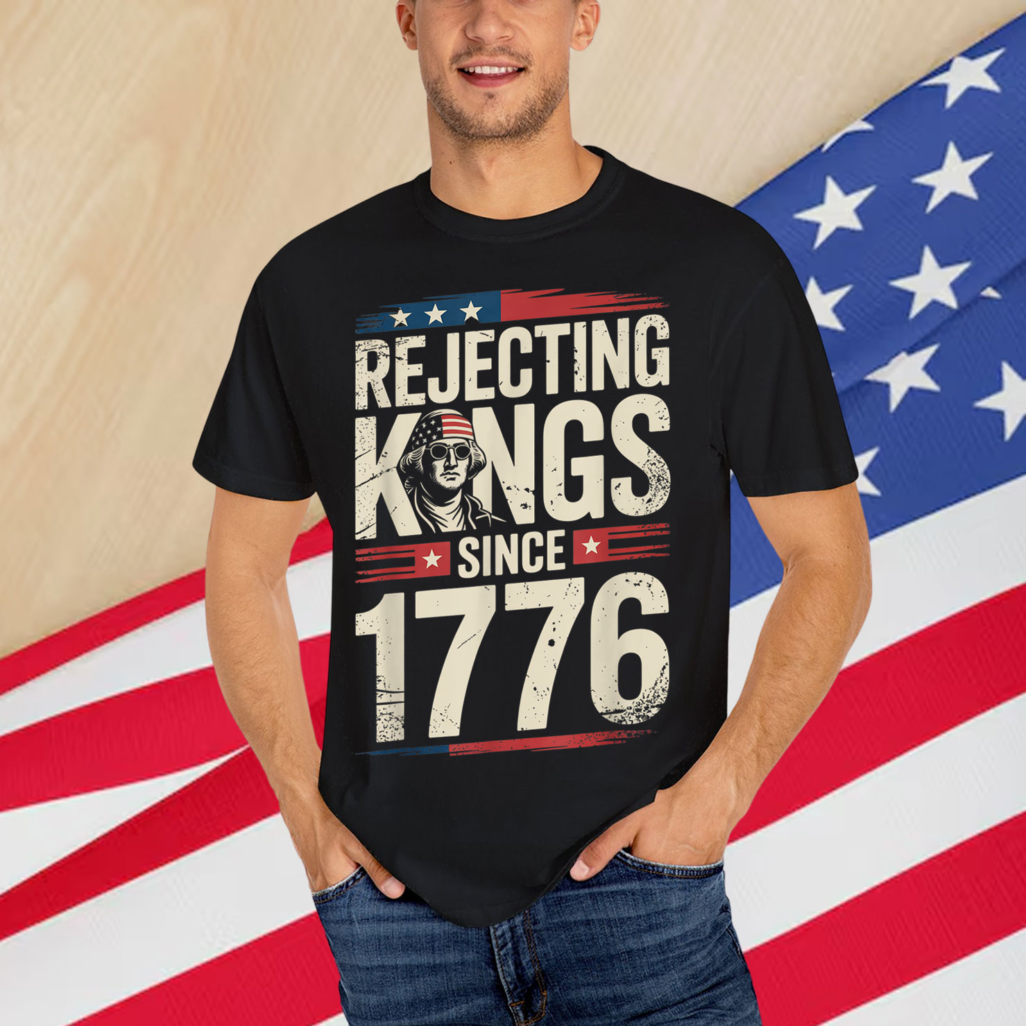 Rejecting Kings Since 1776 American Vintage Shirt
