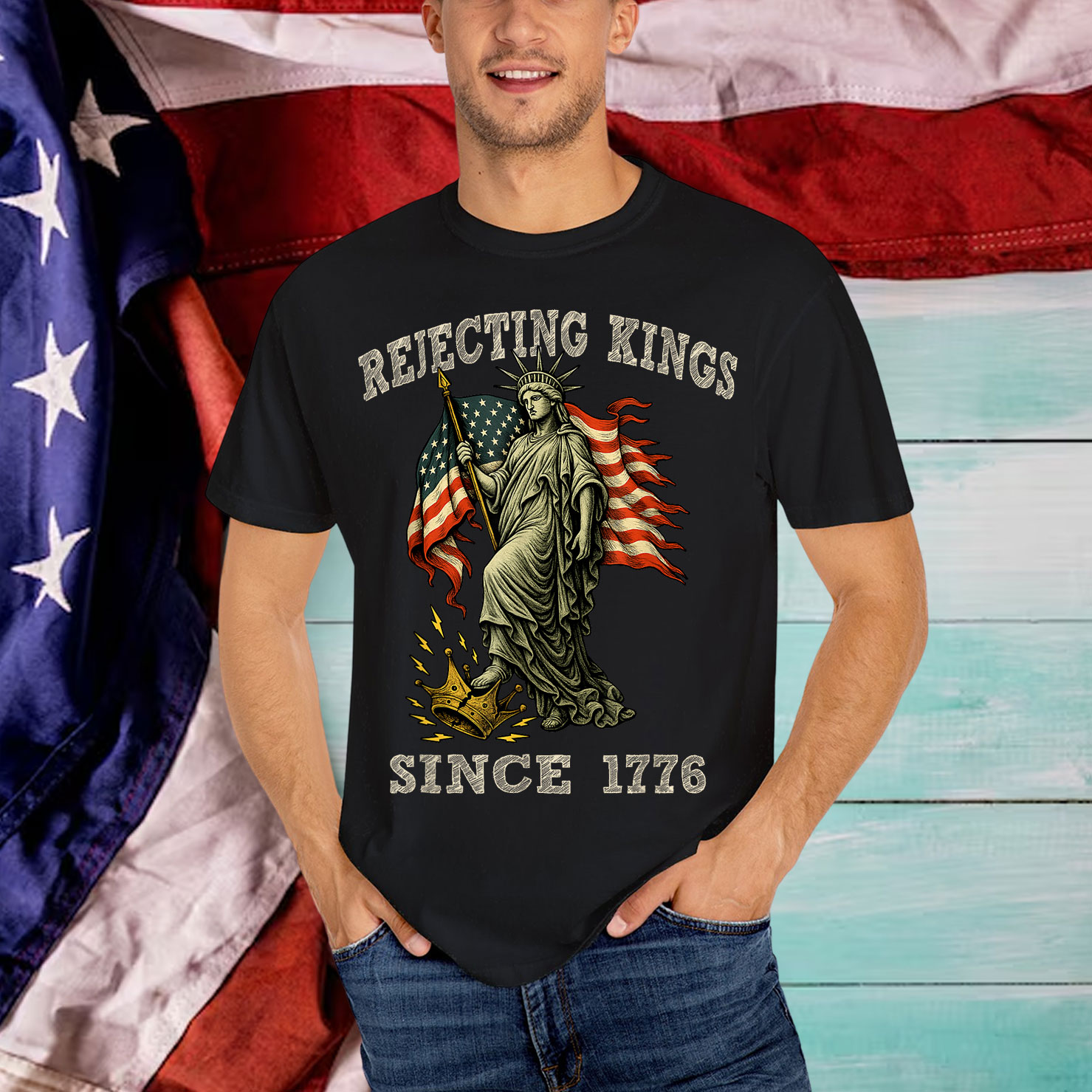 Rejecting Kings Since 1776 Liberty USA Shirt