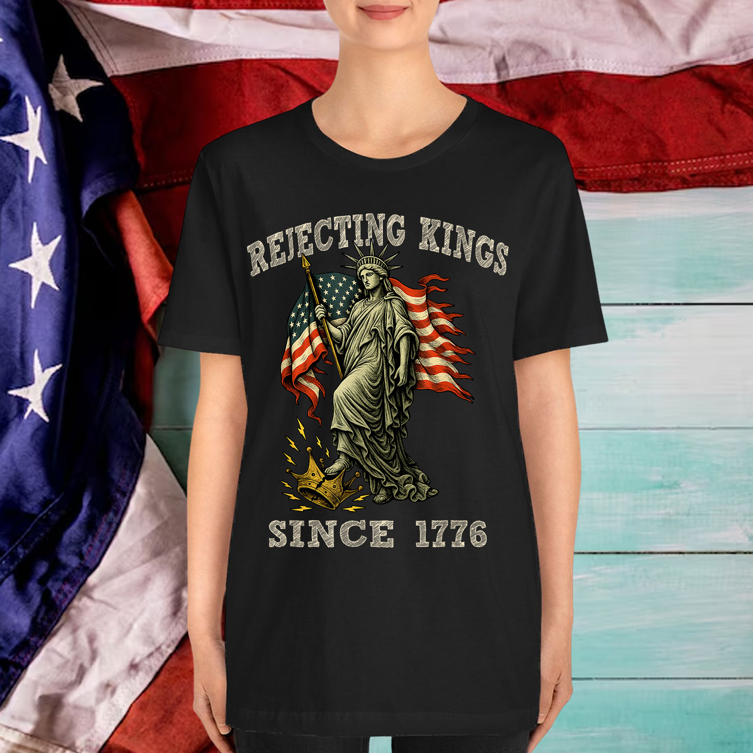 Rejecting Kings Since 1776 Liberty USA Shirt