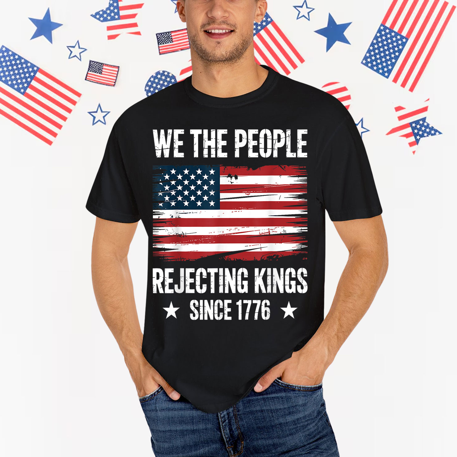 Rejecting Kings Since 1776 Patriotic USA Shirt