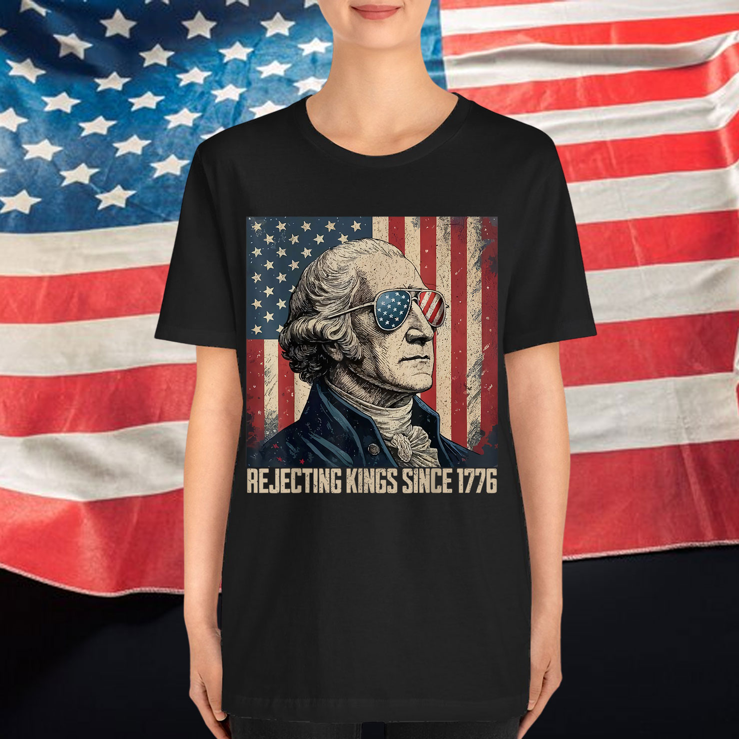 Rejecting Kings Since 1776 USA Flag Shirt