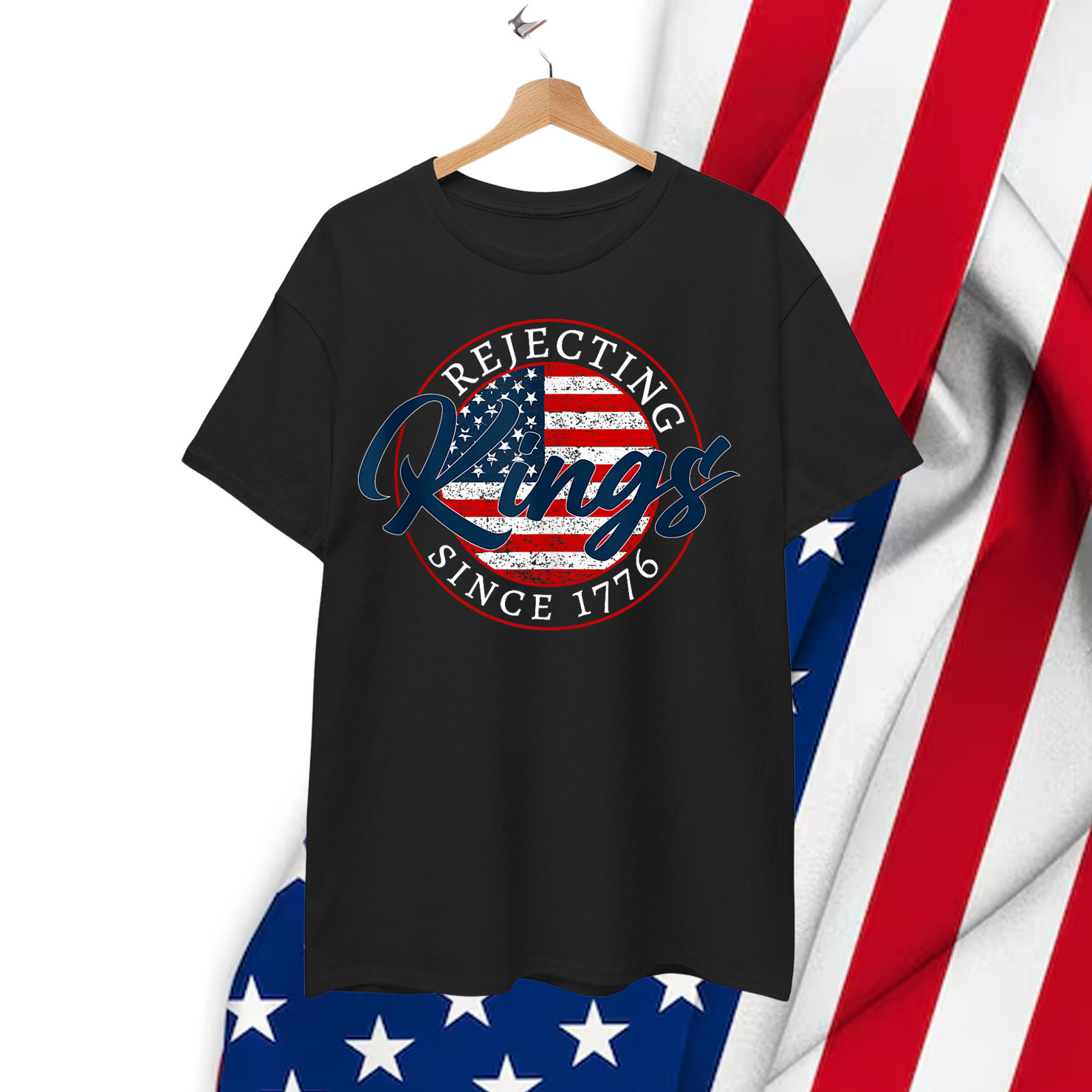 Rejecting Kings Since 1776 Vintage USA Shirt