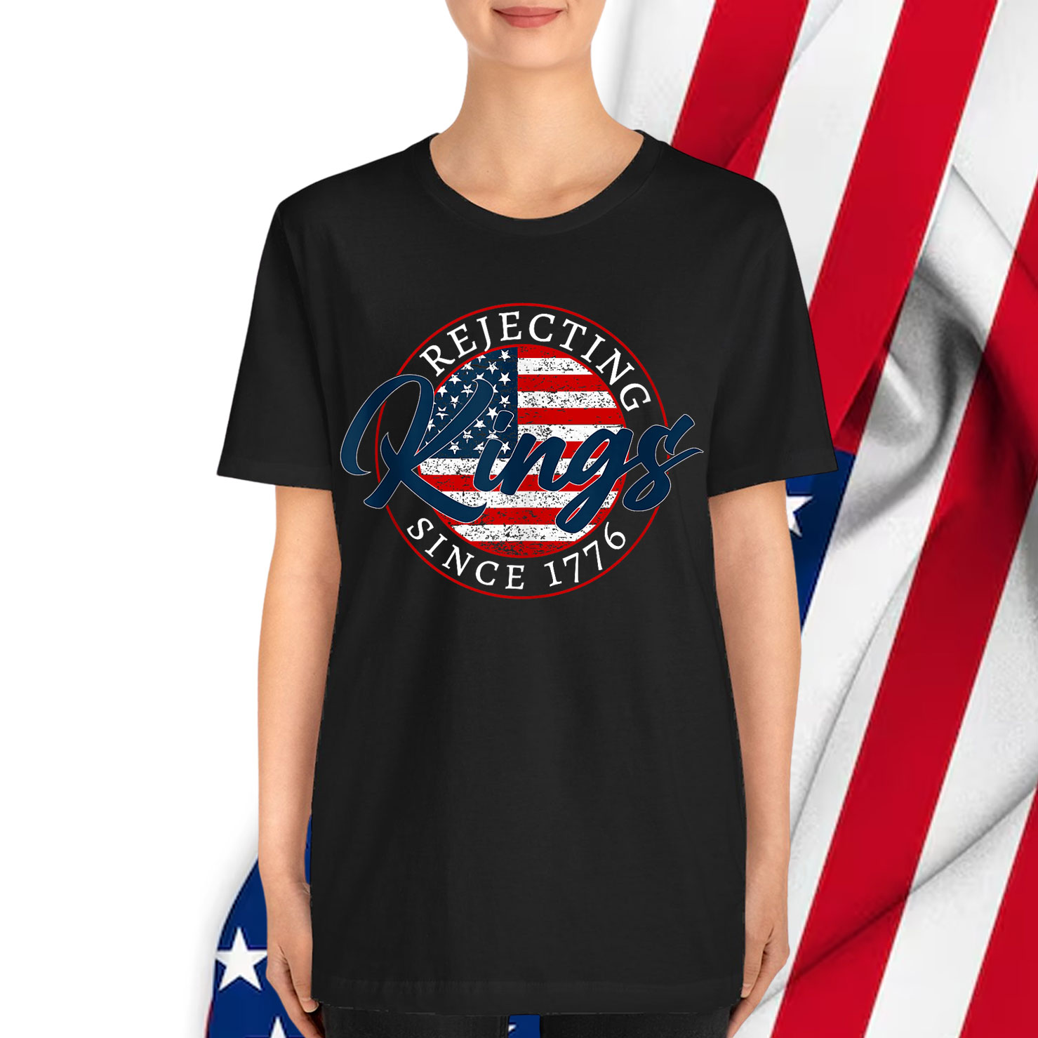 Rejecting Kings Since 1776 Vintage USA Shirt