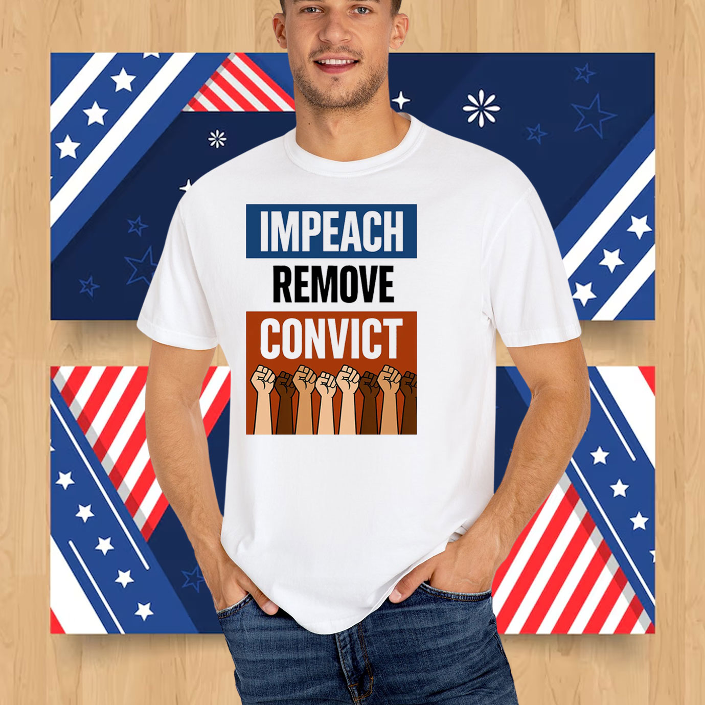 Retro Impeach Remove Convict T-Shirt