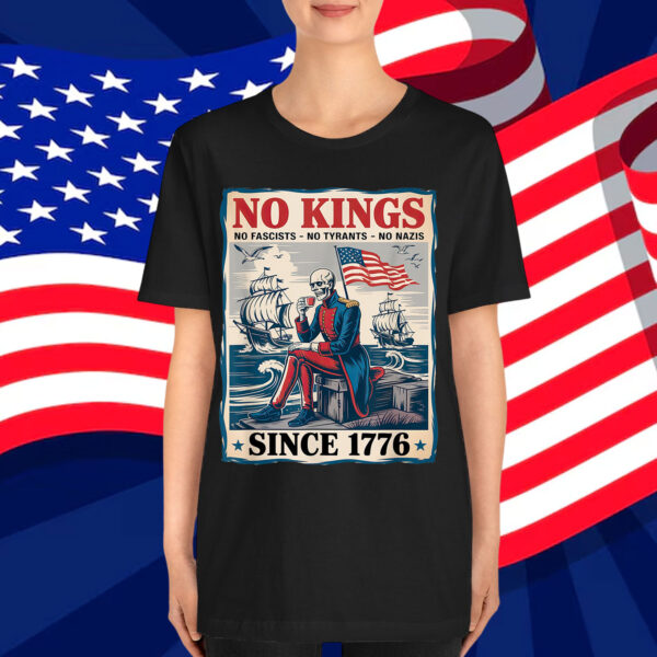 Retro No Kings Since 1776 Vintage Patriotic USA Shirt