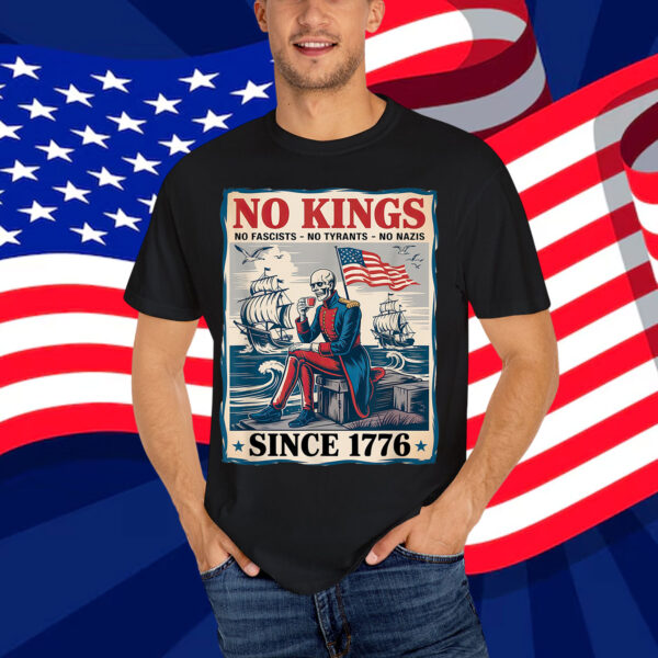 Retro No Kings Since 1776 Vintage Patriotic USA Shirt