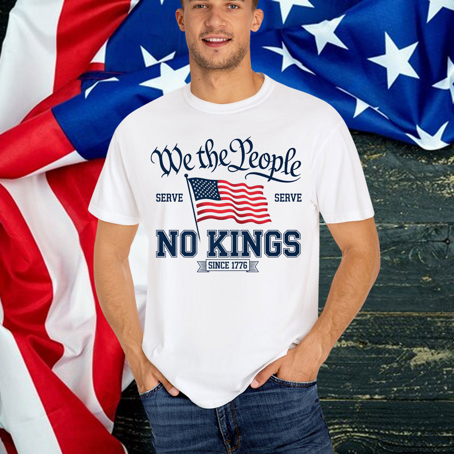USA No Kings America People Patriotic Political Shirt