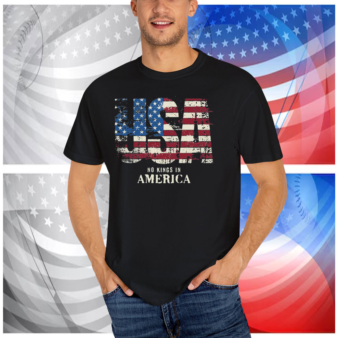 USA No Kings In America T-Shirt