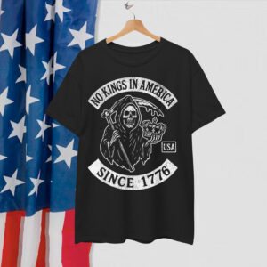 Vintage Distressed NO KINGS IN AMERICA Grim Reaper Shirt