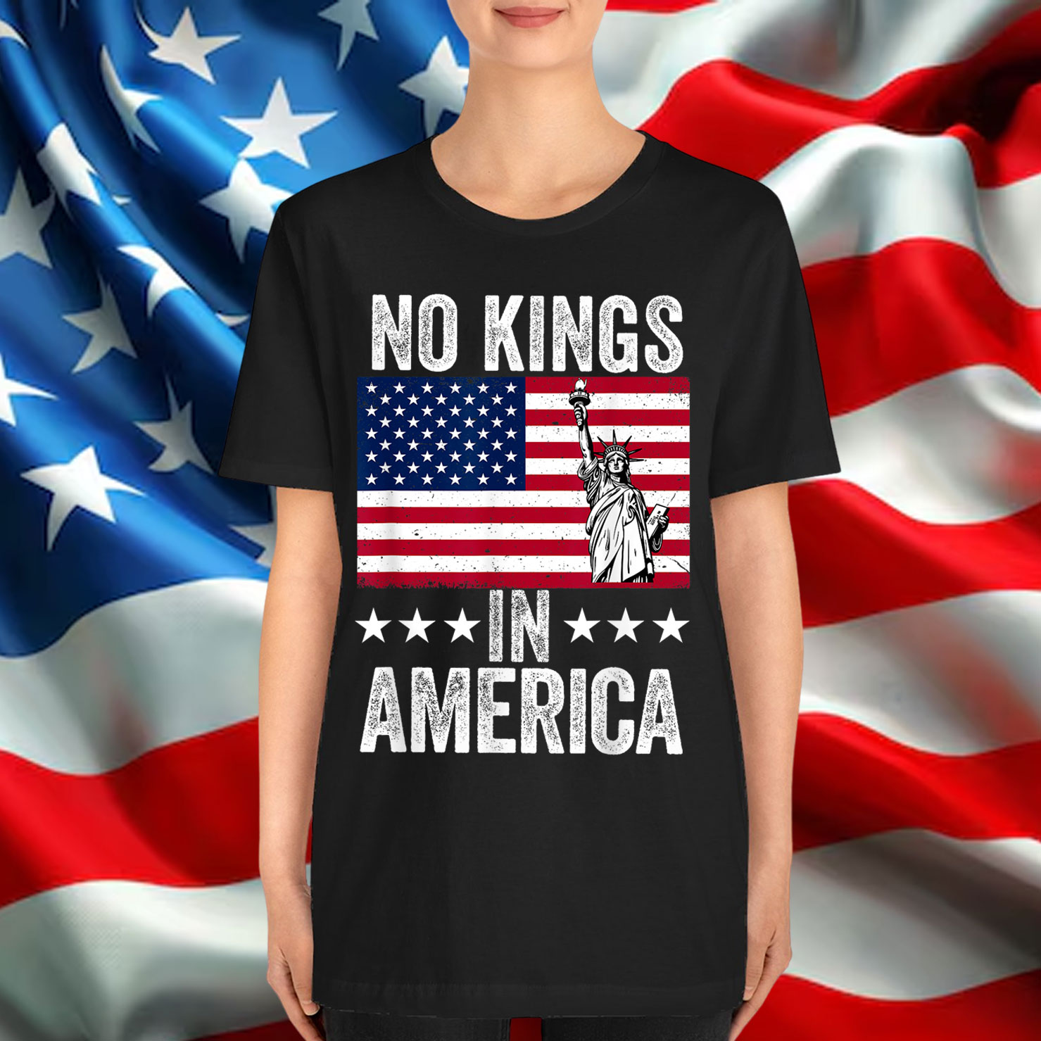 No Kings In America Protest Democracy Angry Shirt