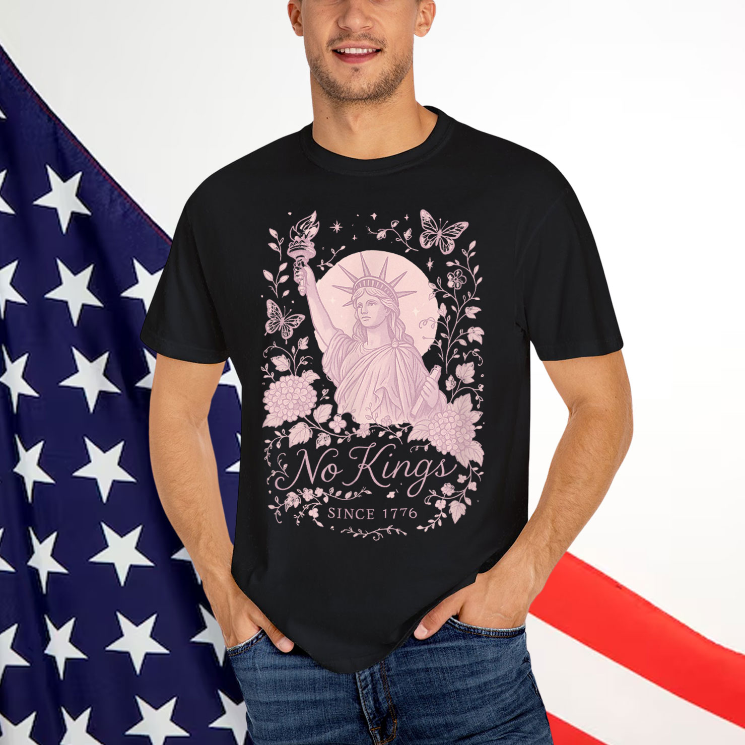 No Kings Anti Fascism Tyranny 1776 Patriotic Shirt