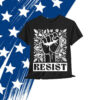 Resist Fist Floral Graphic AntiTrump Feminist Equality T-Shirt
