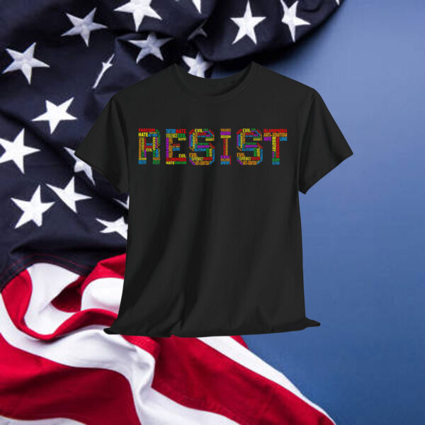 Resist Typography Graphic Anti Trump Social Justice T-Shirt
