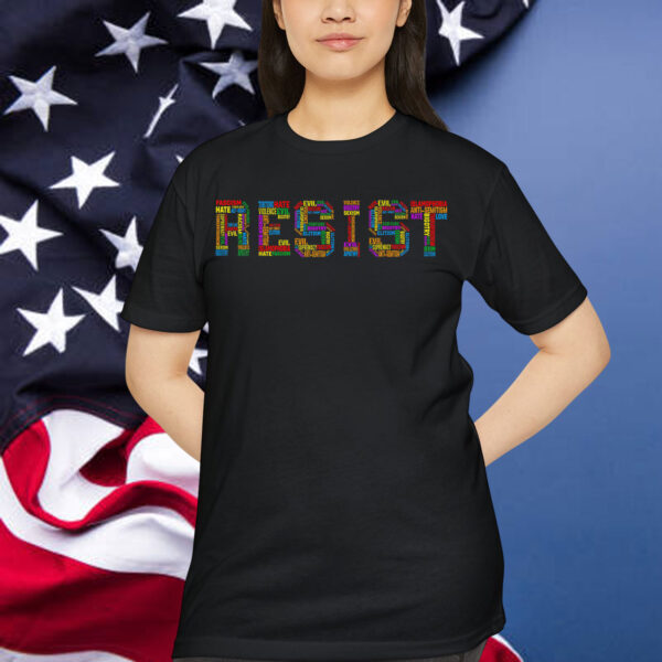 Resist Typography Graphic Anti Trump Social Justice T-Shirt